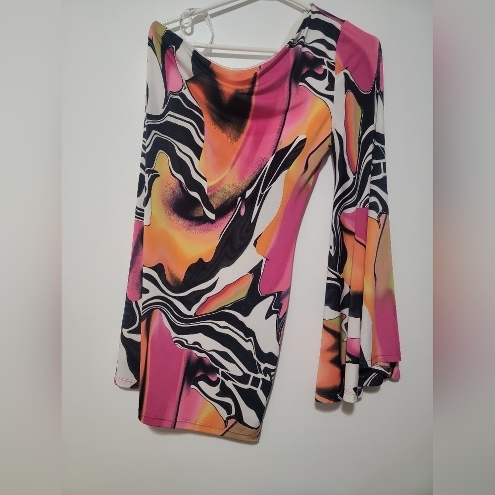 Joseph Ribkoff Multicolor Abstract Dress - Picture 6 of 8